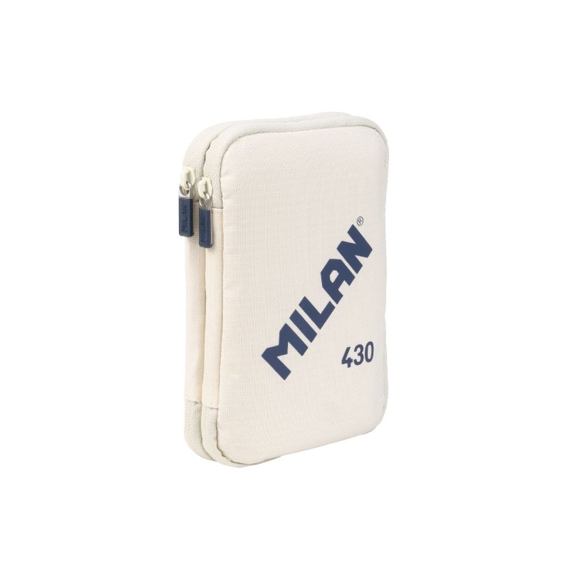 Trousse à crayons à deux niveaux Milan Collection 430 avec 2 gommes, un taille-crayon, un crayon, un stylo à bille P1 Touch