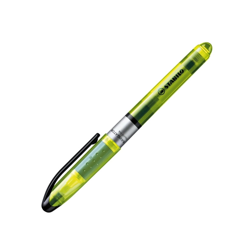 Surligneur jaune fluorescent Stabilo Navigator x10