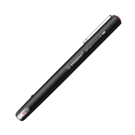Stylo gel noir Stabilo rouge