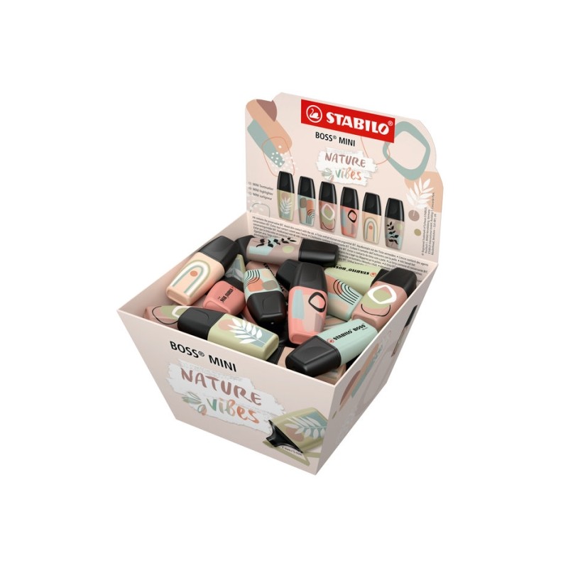 Présentoir Stabilo Boss Mini Naturevibes 50 surligneurs