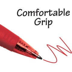 ✅ Lot de 10 stylos à bille rétractables Bic Bu3 - Pointe moyenne 1 mm - Course 0,32 mm - Grip caoutchouc - Éc en stock