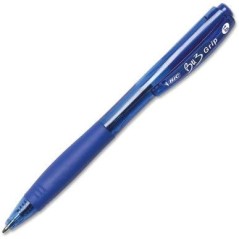 Stylos bille rétractables Bic Bu3 - Bleu - Lot de 4 - 1 mm