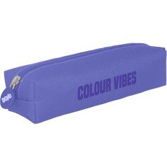 ✅ Trousse carrée Dohe Colour Vibes - Fermeture éclair avec tirette en caoutchouc - Violet couleur Morado en stock