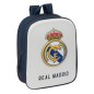 Sac à dos Safta Real Madrid 3D Nursery - Poignée - Compartiment principal avec fermeture éclair - 22 x 27 x 10 cm - Blanc/Noir