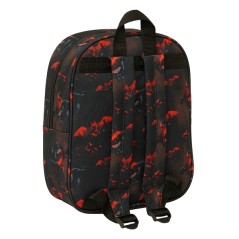 Sac à dos maternelle Safta Batman 3D - Poignée - Compartiment principal zippé - 22 x 27 x 10 cm - Noir