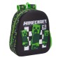 Sac à dos Safta Minecraft 3D - Dragonne - Porte-bouteille latéral - 27 x 33 x 10 cm - Noir/Vert