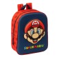 Sac à dos Safta Super Mario 3D pour maternelle - Poignée - Compartiment principal avec fermeture éclair - 22 x 27 x 10 cm
