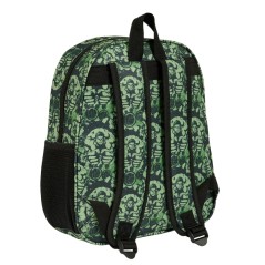 Sac à dos Safta Hulk 3D - Dragonne - Porte-bouteille latéral - 27 x 33 x 10 cm - Noir/Vert