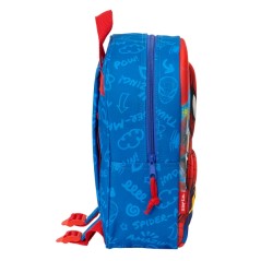 ✅ Sac à dos maternelle Safta Spider-Man 3D - Dragonne - Compartiment principal zippé - 22 x 27 x 10 cm - Bleu en stock