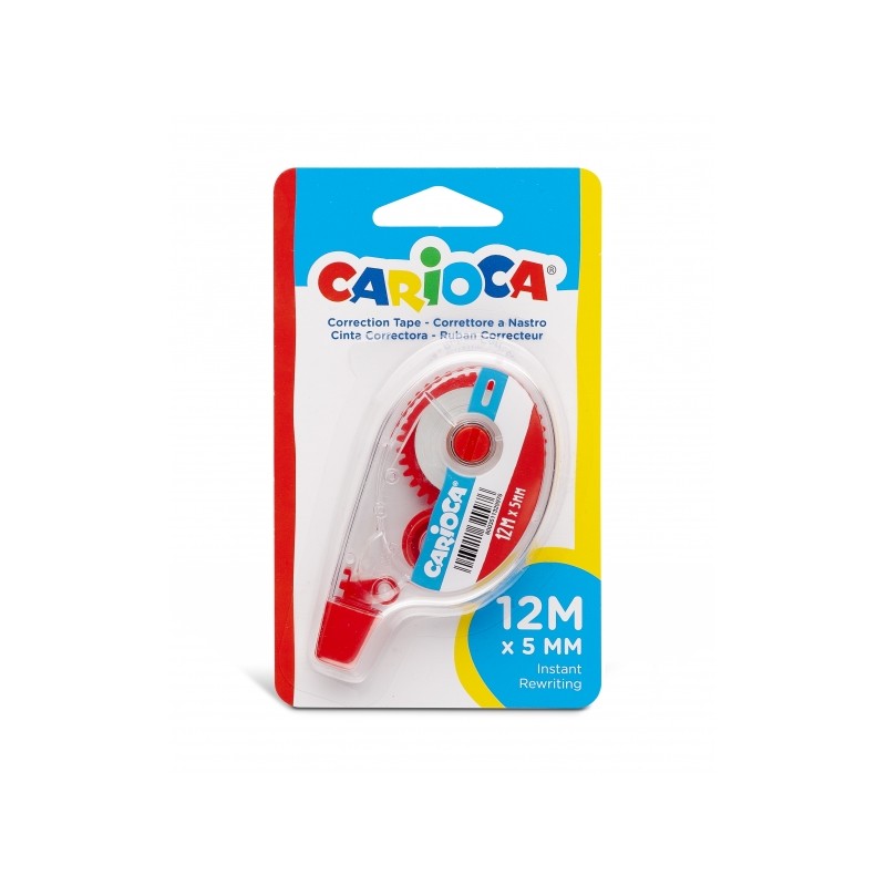 Ruban correcteur réinscriptible blanc 12 m Carioca Tape