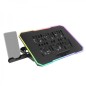 Base de Refroidissement Mars Gaming MNBC7 - 6 Ventilateurs Contrôlables - Hauteur Ajustable - Support Mobile Intégré - 2 Ports