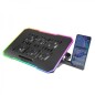 Base de Refroidissement Mars Gaming MNBC7 - 6 Ventilateurs Contrôlables - Hauteur Ajustable - Support Mobile Intégré - 2 Ports