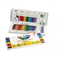 ✅ Carioca Joy Pack de 65 pièces de coloriage - 30 marqueurs super lavables - 30 crayons de couleur super résis en stock