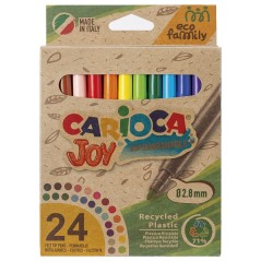 ✅ Carioca Joy Pack de 24 marqueurs à pointe fine Eco Family - Encre super lavable - Pointe fine verrouillée 2, en stock