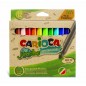 Carioca Jumbo Eco Family Pack de 12 Marqueurs - Pointe Maxi 6 mm - Encre Super Lavable - Capuchon Ventilé - Couleurs Diverses