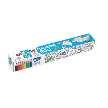 ✅ Carioca Rouleau de coloriage Sous la mer Papier de coloriage adhésif - Applicable sur surfaces verticales ou en stock