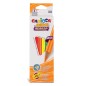 Carioca Lot de 6 Crayons Triangulaires Maxi Néon - Couleurs Fluorescentes - Écriture Douce - Adaptés pour Souligner et