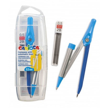 ✅ Carioca Compass Pocket Pack 0,5 mm + Recharge - Boussole réglable avec porte-mine - Kit de chargement de mine en stock