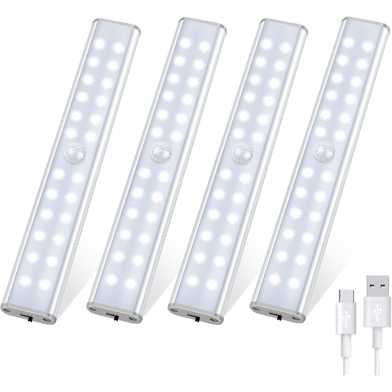 4 Lampes LED avec Détecteur de Mouvement - 2W
