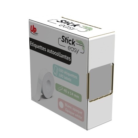 Rouleau d'étiquettes Uprint pour imprimante P21 14x40 mm Blanc