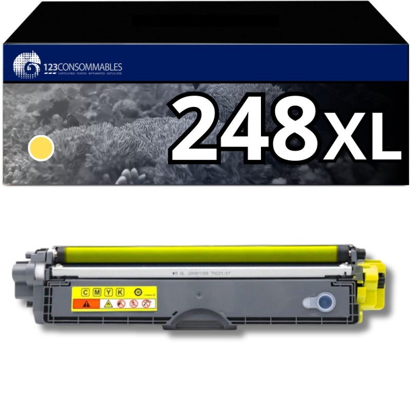 Toner compatible avec Brother TN248 XL Jaune Y