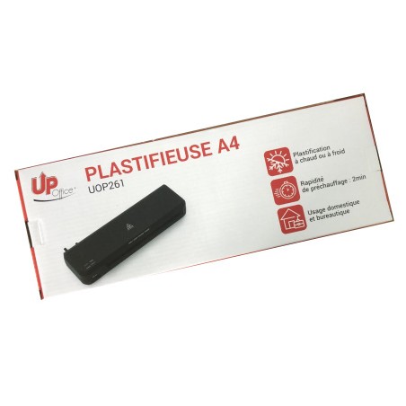 ✅ Plastifieuse A4 UP OFFICE UOP 261 – 70-125 microns couleur BK en stock