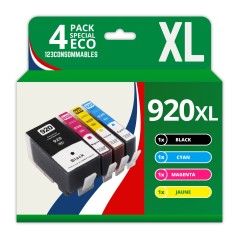 ✅ Pack 4 cartouches compatibles avec HP 920XL couleur pack en stock
