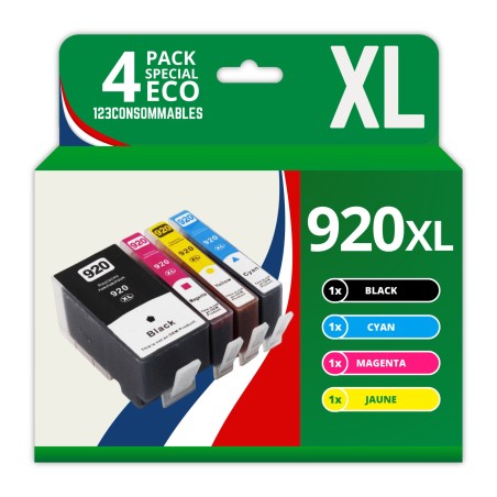 ✅ Pack 4 cartouches compatibles avec HP 920XL couleur pack en stock