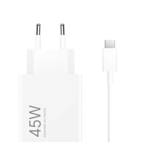 ✅ Chargeur Mural Xiaomi 45W HyperCharge Combo pour Smartphone USB-A 45W + Câble - Identification Intelligente d en stock