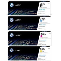 ✅ HP Pack de 4 toners HP 203A (Noir, Cyan, Magenta, Jaune) couleur pack en stock