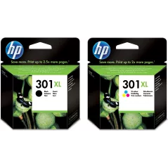 HP Pack 301 XL noir et couleurs