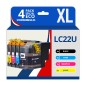 Pack compatible avec BROTHER LC-22U 4 cartouches Pack compatible avec BROTHER LC-22U 4 cartouches