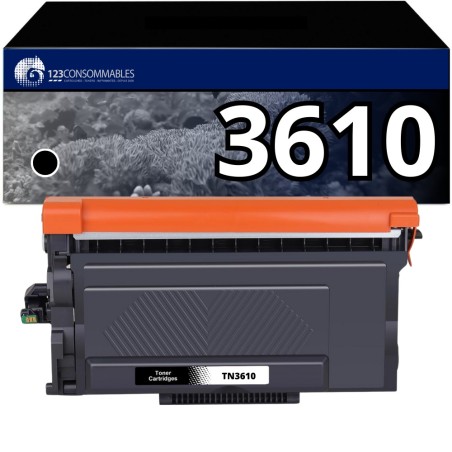 ✅ Toner compatible Brother TN3610 noir couleur Noir en stock