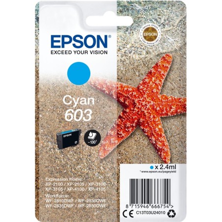 ✅ Epson cartouche encre 603 cyan couleur cyan en stock