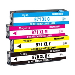 ✅ Pack 4 Cartouches compatibles HP 970/971XL couleur pack en stock