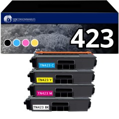 ✅ Pack 4 Toners compatibles BROTHER TN-423 couleur pack en stock