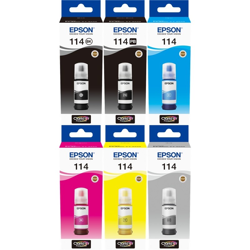 Epson 114 Multipack Noir(e) / Noir (photo) / Cyan / Magenta / Jaune / Gris