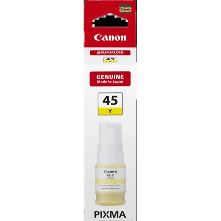 ✅ Bouteille d'encre jaune originale Canon GI45 - GI45Y/6287C001 couleur jaune en stock