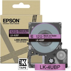 ✅ Epson Ruban LK-4UBP Noir sur Violet 12 mm en stock
