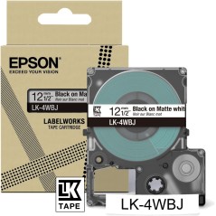 ✅ Epson Ruban LK-4WBJ Noir Sur Blanc 12 mm couleur Noir/blanc en stock