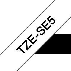 ✅ Brother TZeSE5 Original Ruban d'étiquette de sécurité laminé - Texte noir sur fond blanc - Largeur 24 mm x en stock