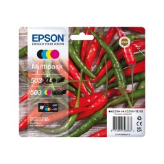 ✅ Epson 503 XL/503 Lot de 4 cartouches d'encre d'origine - C13T09R94010 couleur pack en stock