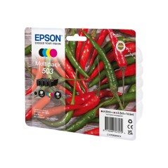 Epson 503 Lot de 4 cartouches d'encre d'origine - C13T09Q64010