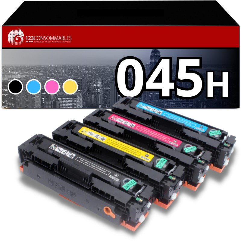 Pack 4 toners compatible avec CANON 045H