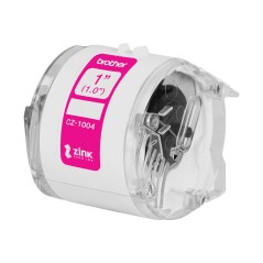 Brother CZ1004 Rouleau d'étiquettes - Largeur 25 mm x 5 mètres - Zéro encre