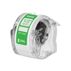 Brother CZ1002 Rouleau d'étiquettes - Largeur 12 mm x 5 mètres - Zéro encre