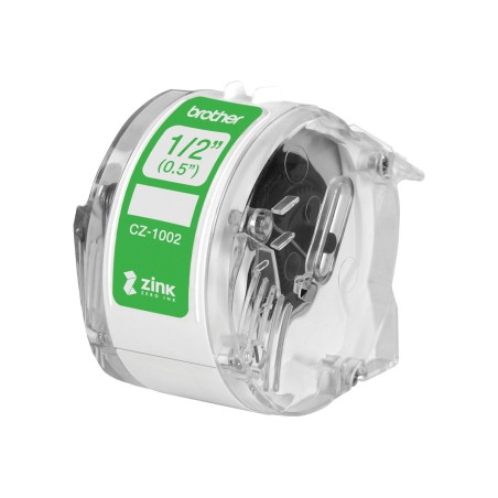 Brother CZ1002 Rouleau d'étiquettes - Largeur 12 mm x 5 mètres - Zéro encre