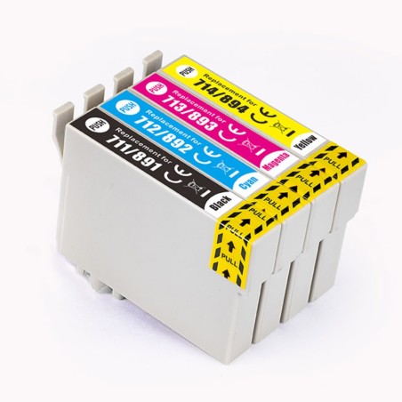 Pack 123CONSOMMABLES compatible EPSON T0715XL - 4 cartouches