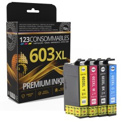 ✅ Pack 123CONSOMMABLES compatible Epson 603XL – 4 cartouches couleur pack en stock