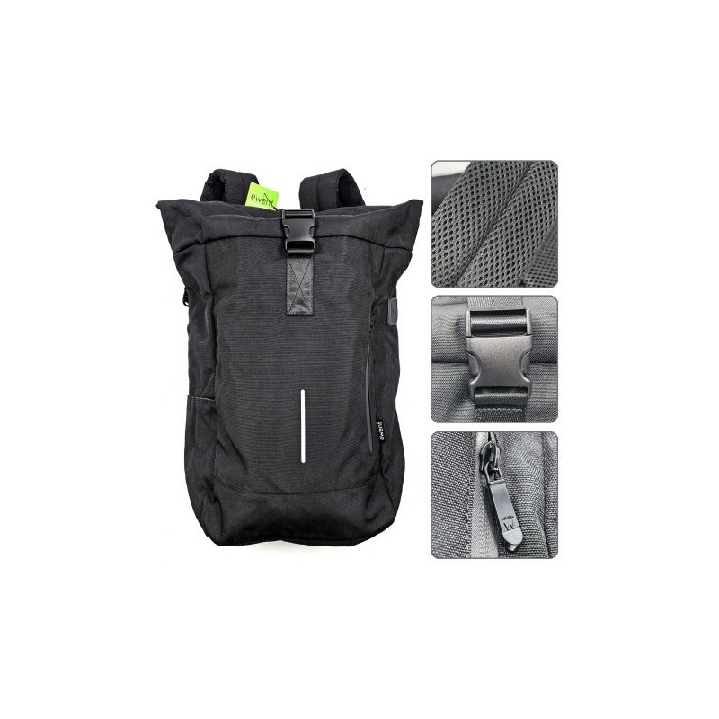 Sac à dos tendance Ewent EW2536 pour ordinateurs portables jusqu'à 17,3" - Imperméable - Sangle pour trolley - Dos et épaules